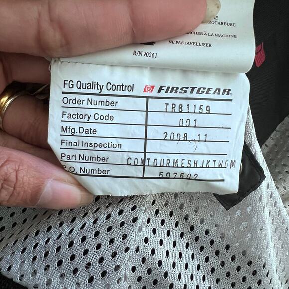 FirstGear Protective Armored Lined Mesh Motorcycle Riding Jacket Black Women 3XL - Picture 9 of 10